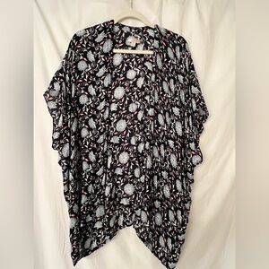 Floral Navy Kimono Top from LOFT